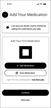 Cura wireframe for add entry